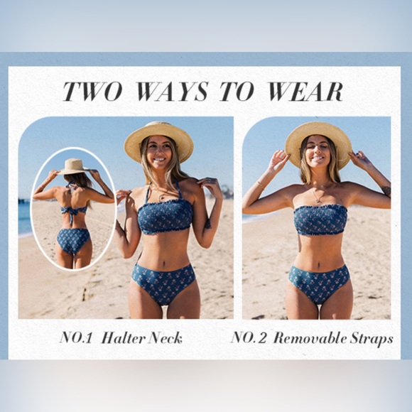 CUPSHE Bandeau Bikini Set - Picture 6 of 7